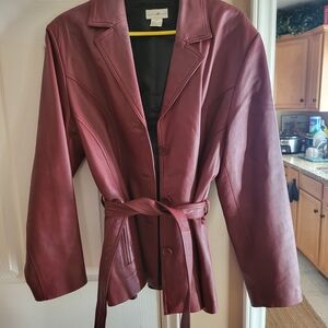 Preswick & Moore Burgundy Leather Jacket